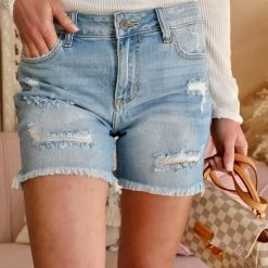 The Lace Cactus Reform High Rise Frayed Shorts