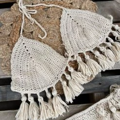 POL Natalie Natural Crochet 2-Piece Swimsuit