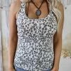 7th Ray Ivory + Leopard Racerback Tank Top Best Sellers