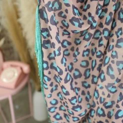 L & B Apparel Patsy Peach & Leopard Kimono