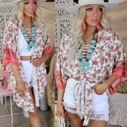 Haptics The Bohemian Floral Challis Kimono Apparel