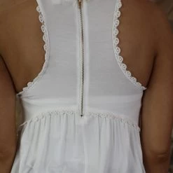 POL Apparel Ivory Sweet And Simple Babydoll Top