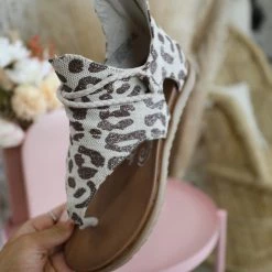 Very G Bronze Leopard Glitter Sandals Best Sellers