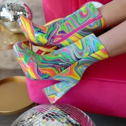 Grace Your Style Best Sellers Psychedelic Rave Ankle Boots
