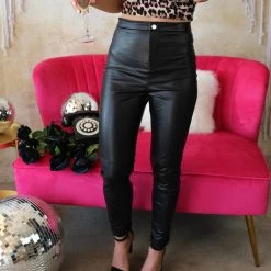 Blashe Apparel Black Faux Leather Skinny Pants