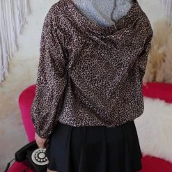 Andthewhy Wendy Leopard Zip Up Hoodie Windbreaker