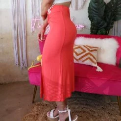 HYFVE Callie Coral Knotted Skirt Apparel