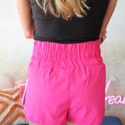 The Lace Cactus Henley Hot Pink Tulip Shorts