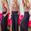 The Lace Cactus Apparel Paityn Black Wide Leg Palazzo Pants