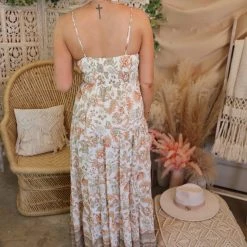 Flying Tomato Apparel Cammie Crochet And Paisley Maxi Dress