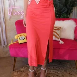 HYFVE Callie Coral Knotted Skirt Apparel