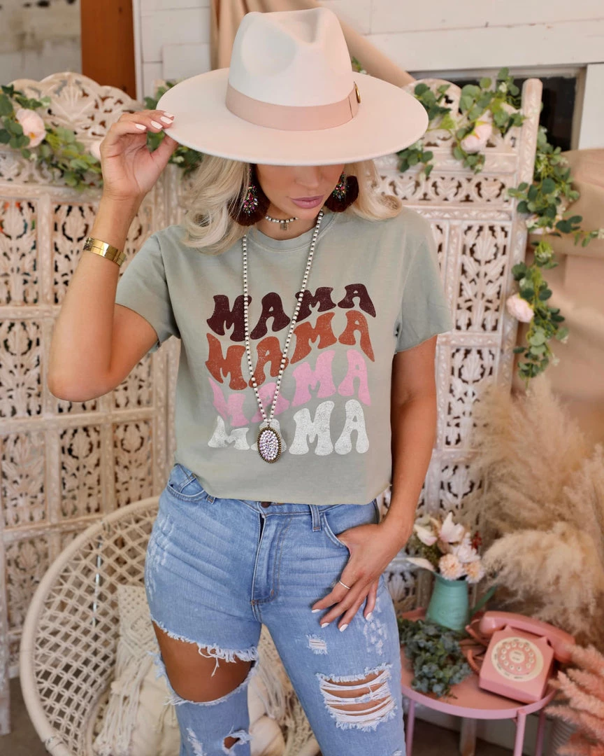 Illustrated Society Mama Cropped Tee