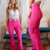 Daisy Apparel Fabulous Fuchsia Denim Flare Pants