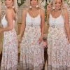 Flying Tomato Apparel Cammie Crochet And Paisley Maxi Dress