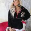 WannaB Baila Black + Leopard Pocket Pullover Apparel