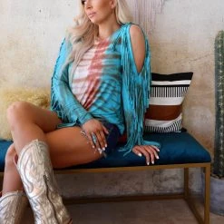 Blue Buttercup Take A Chance Turquoise Top