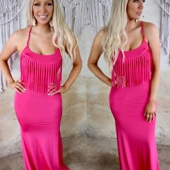 Cameo Finnley Fuchsia Maxi Dress