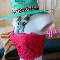 The Lace Cactus Apparel Fancy In Fuchsia Lace Strapless Bralette