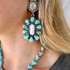 The Lace Cactus TOPS The Camilla Cluster Concho Earrings