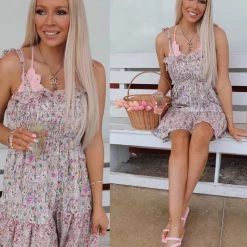 Made With Love Serena Floral Smocked Dress Apparel