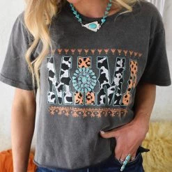 Zutter Black Washed "Mama" Graphic Crop Top