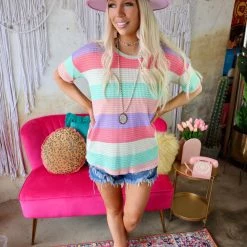 BomBom Shelii Sherbet Knit Top