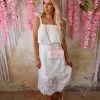 Davi & Dani Willow White Lace Midi Dress