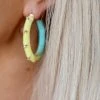 The Lace Cactus Neon Summer The Harper Hoop Earrings