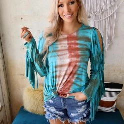 Blue Buttercup Take A Chance Turquoise Top