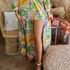 HYFVE Apparel In The Tropics Pink Skirted Romper