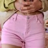 Love Tree Denim Apparel Pink Folded Hem Shorts