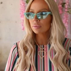 The Lace Cactus Green 60's Style Sunnies Spring Brunch Collection