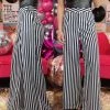 OVI Corrine Black Striped Trouser Pants