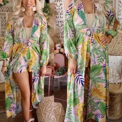 HYFVE Apparel In The Tropics Pink Skirted Romper