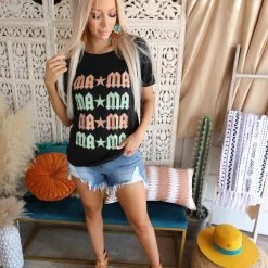 Bibi Apparel Black Distressed