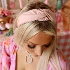Koko + Lola Pink Faux Leather Headband
