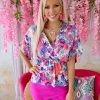 BomBom Vivian Floral Peplum Top Apparel