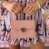 3 Am By H&D Accessories Spring Brunch Collection Pink Studded Clutch