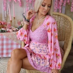 Pink Ripple Kaedie Pink Floral Dress