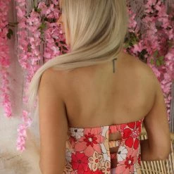 Fascination Red Floral Tube Top
