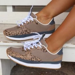 Very G Leopard Everything Leopard And Taupe Tennis Shoes