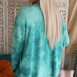 Fantastic Fawn Talia Turquoise Tie Dye Button Up Shirt