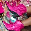 Helen's Heart Fuchsia Sequin Booties Best Sellers
