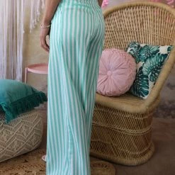 OVI Leann Mint Striped Trouser Pants Apparel