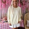 Fantastic Fawn Pale Yellow Knit Sweatshirt Apparel