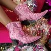 Helen's Heart Light Pink Sequin Booties
