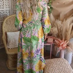 HYFVE Apparel In The Tropics Pink Skirted Romper