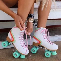 Cosmic Skates Classic Style White Skates Apparel