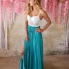 Kori Talulah Teal Split Hem Maxi Skirt