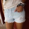 YMI Dream Collection Apparel Light Wash Distressed Denim Shorts
